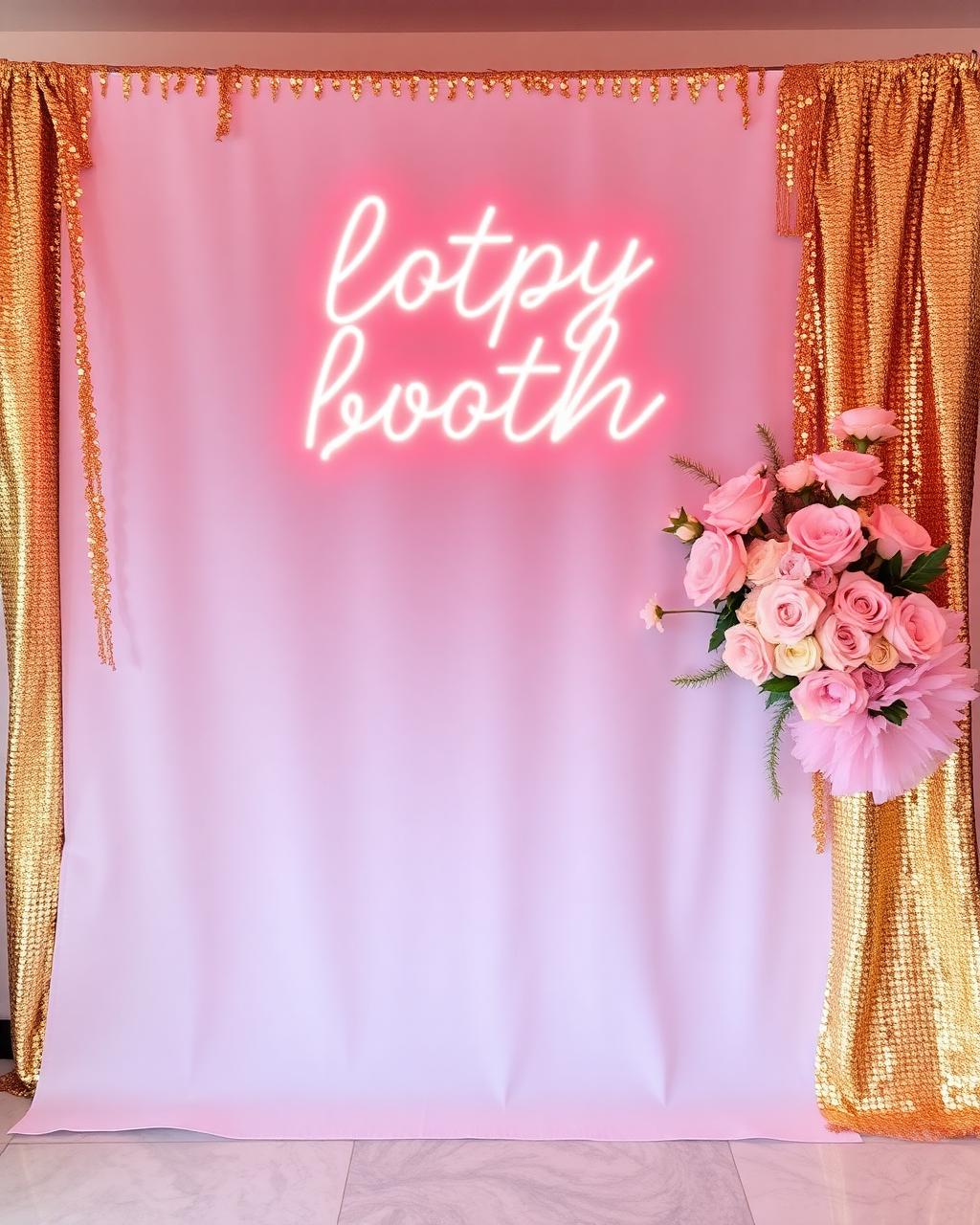 Glam photo booth backdrop
